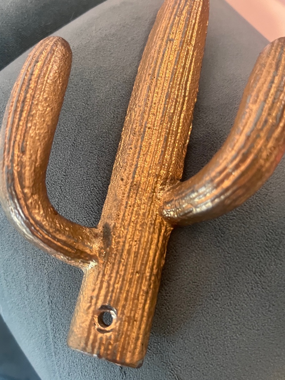 Gold Cactus Wall Hook
